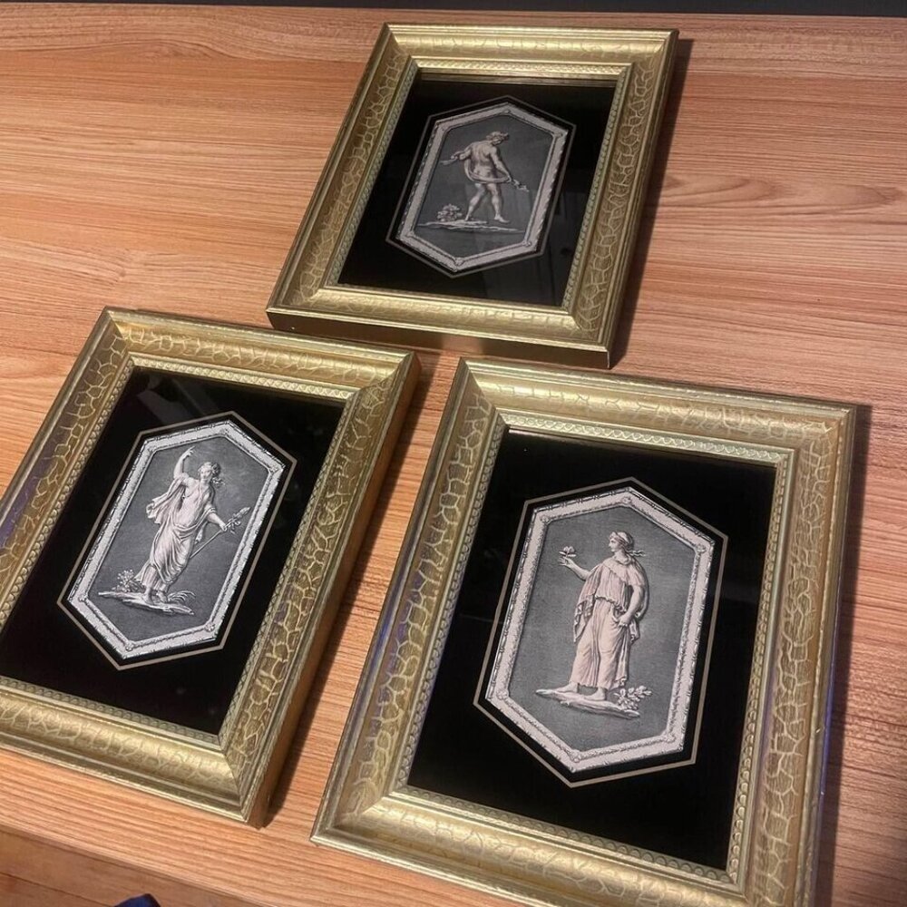 17 c. Neoclassic Renaissance Nude Sculpture Lithograph Etching Art Deco‎ Set